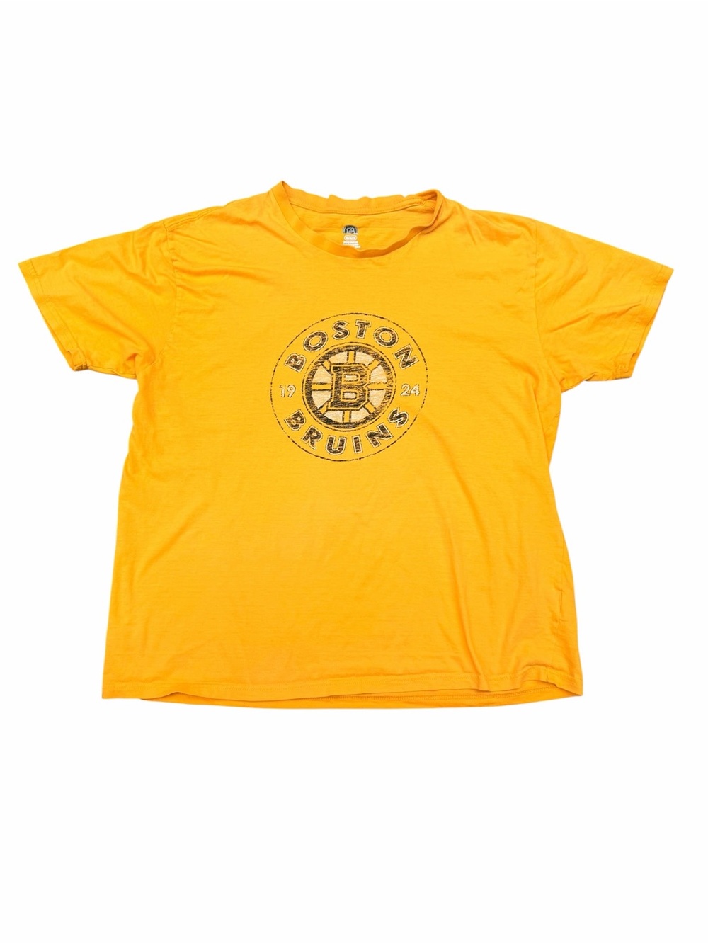 NHL Boston Bruins Men’s XL Yellow Graphic Tee Short Sleeve